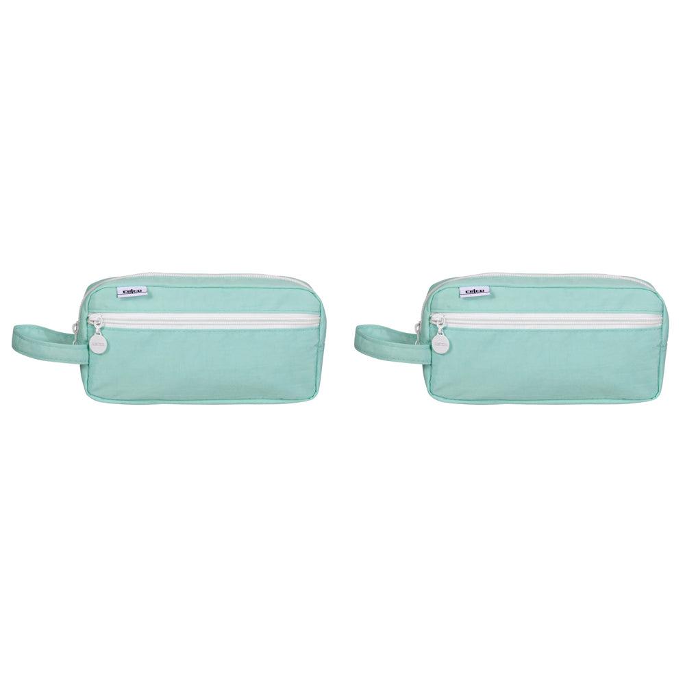 2PK Celco Pencil Case Functional and Stylish Pastel Green