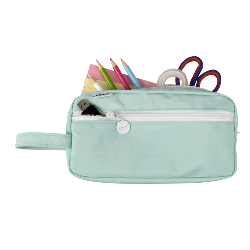 2PK Celco Pencil Case Functional and Stylish Pastel Green
