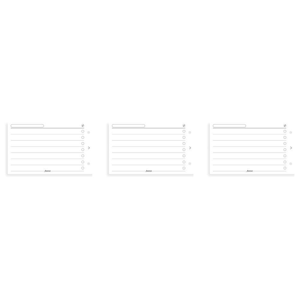 3x 20pc Filofax M2 Refill To-Do Planner Accessory White