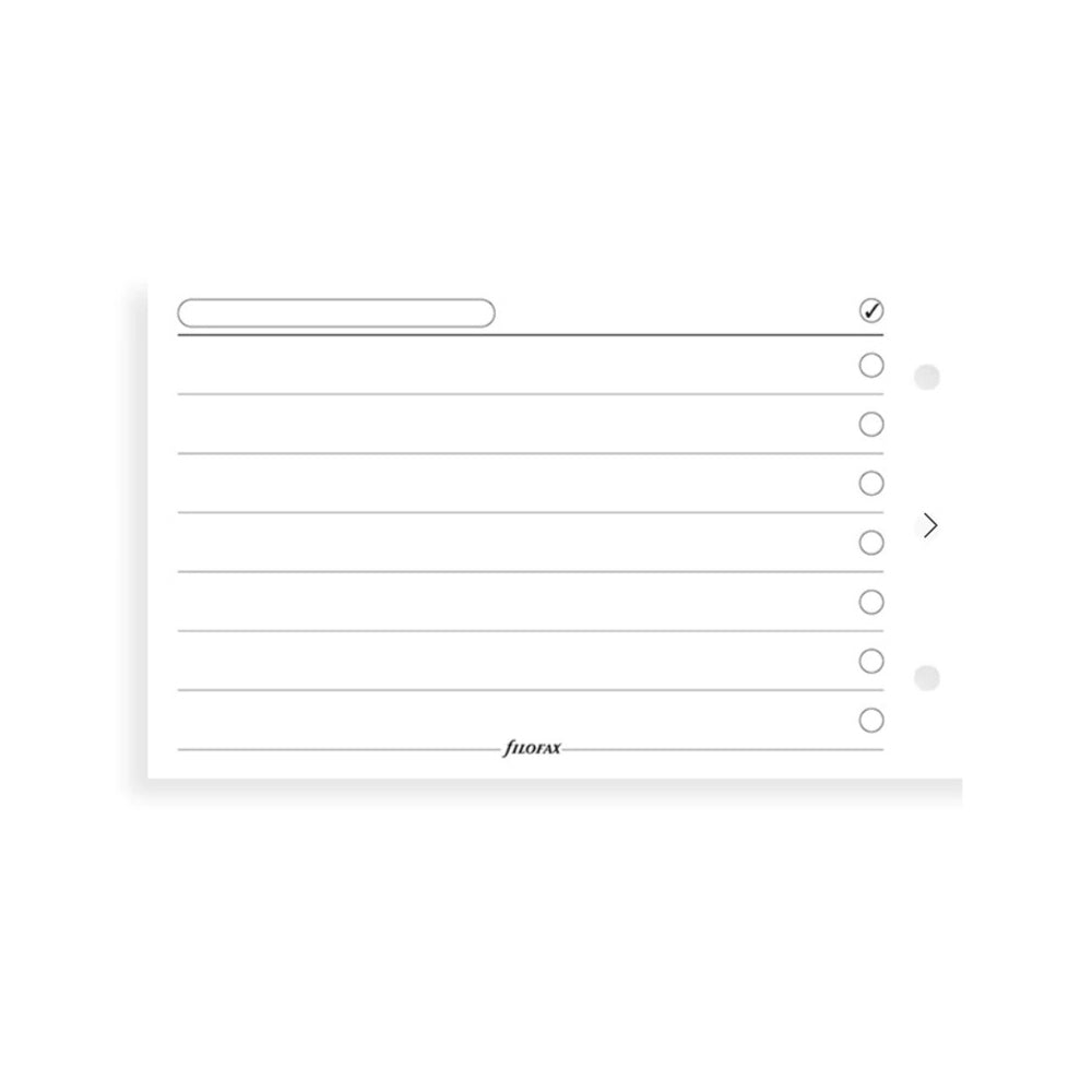 3x 20pc Filofax M2 Refill To-Do Planner Accessory White