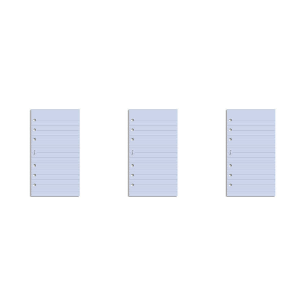 3x 20pc Filofax 12cm Pocket Refill Ruled Notepaper Lavender