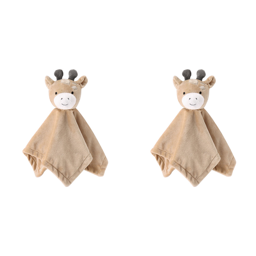 2PK The Peanutshell Madagascar Giraffe Security Blanket Baby Nursery Decor