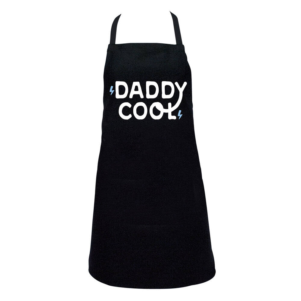 2PK Annabel Trends Screen Print Cotton Apron 60x80cm Daddy Cool Black