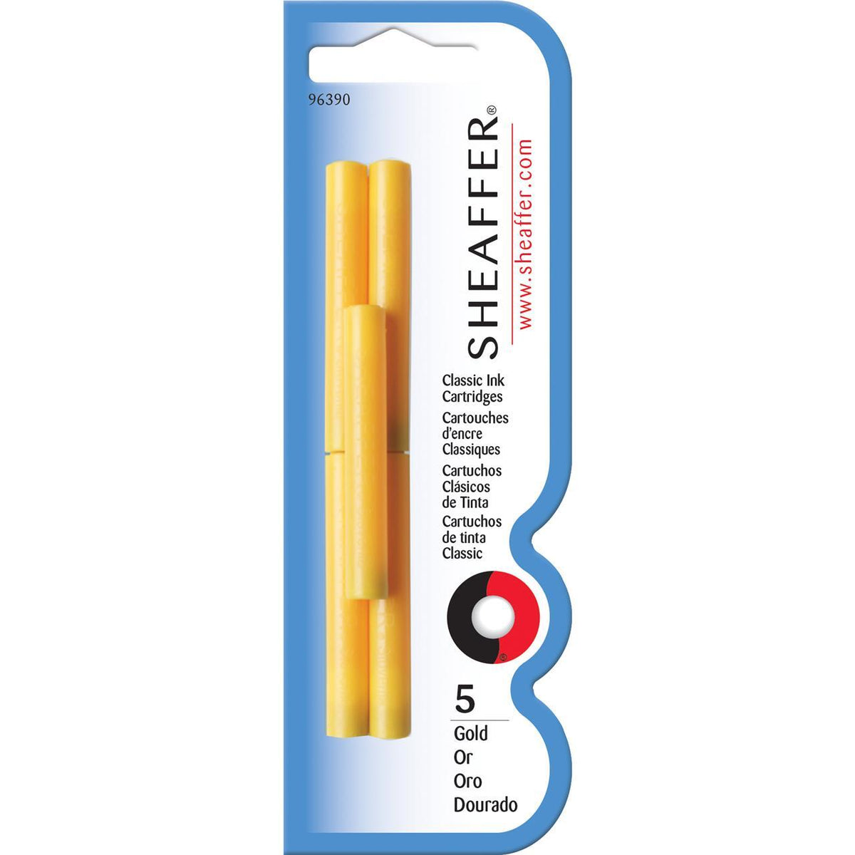2x 5pc Sheaffer Skrip Fountain Pen Ink Cartridge Gold Blister