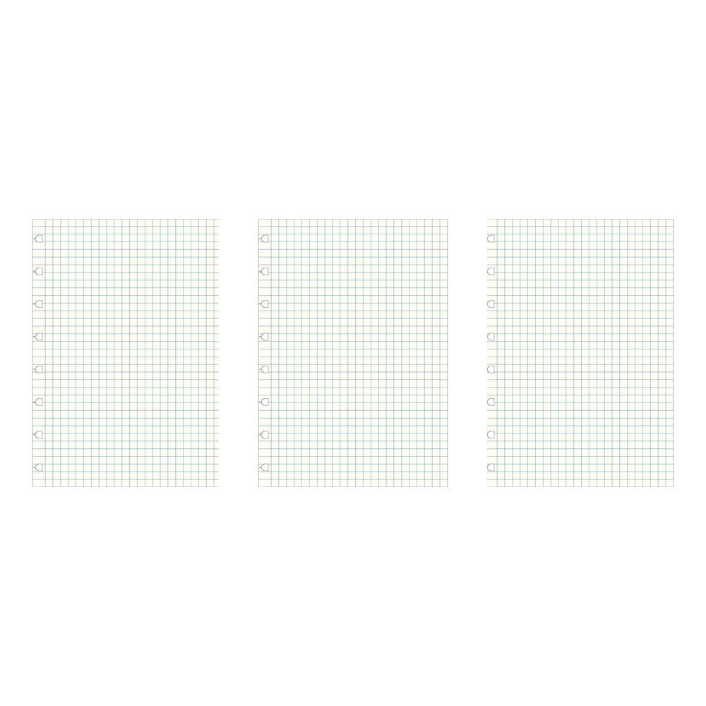 3x 32pc Filofax A5 Notebook Refill White Square Paper Stationery
