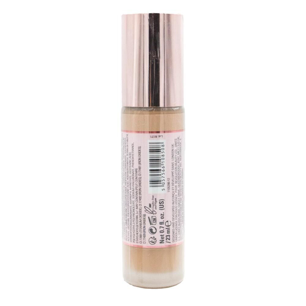 3PK Revolution Conceal & Glow Liquid Foundation 23ml Makeup Cosmetics F10