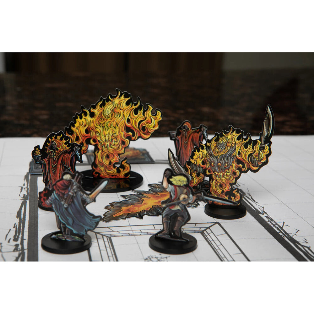 2PK GTG Minis Elemental Set Plastic Minis For Tabletop RPG