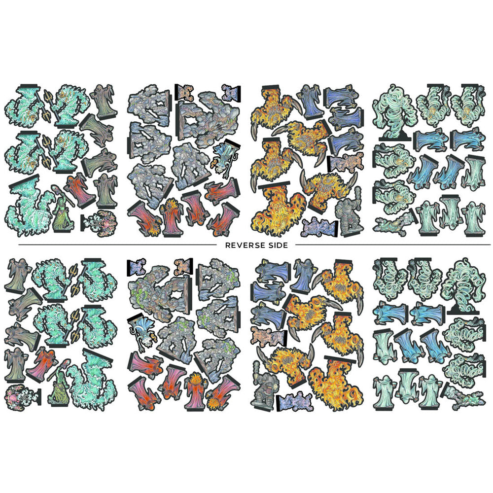 2PK GTG Minis Elemental Set Plastic Minis For Tabletop RPG