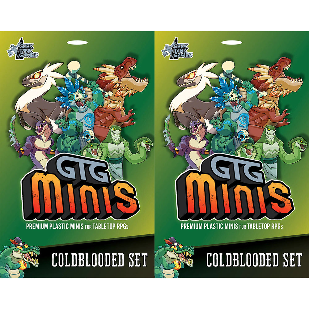 2PK GTG Minis Coldblooded Set Plastic Minis For Tabletop RPG