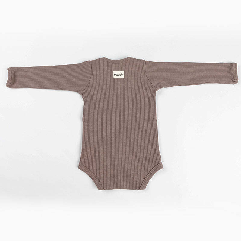 Ponchik Baby/Toddler Cotton Bodysuit Carmel Rib - Size 3-6m