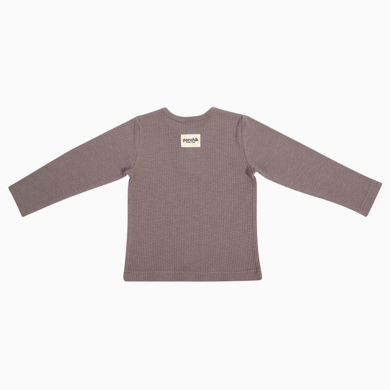 Ponchik Baby/Toddler Cotton Henley T-Shirt Carmel Rib - Size 0-3m