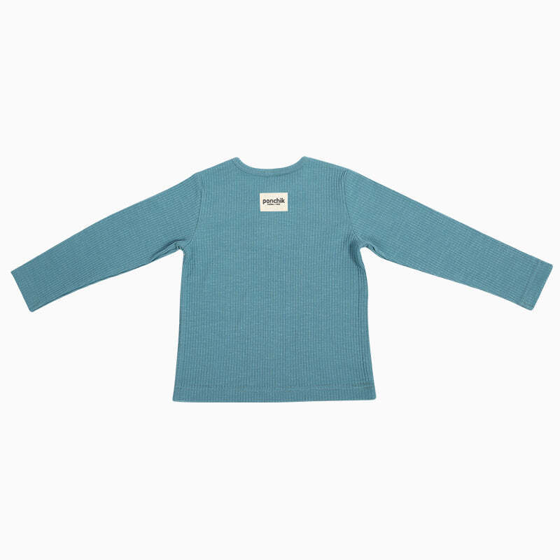 Ponchik Baby/Toddler Cotton Henley T-Shirt Jewel Rib - Size 6-12m