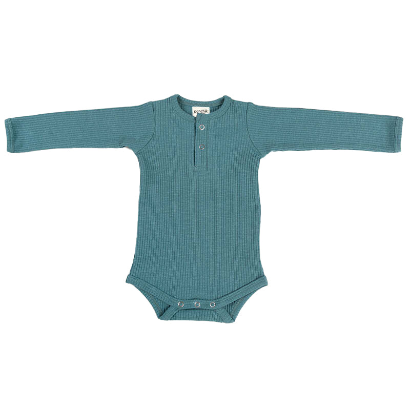 Ponchik Baby/Toddler Cotton Bodysuit Jewel Rib - Size 3-6m
