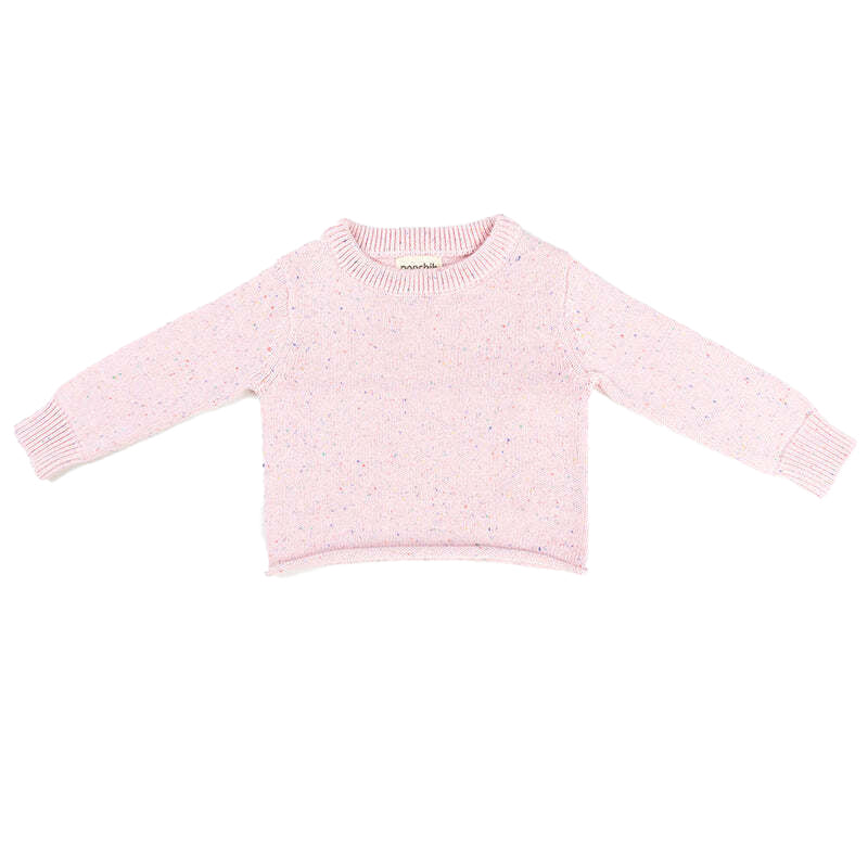 Ponchik Baby/Toddler Cotton Jumper Love Speckle Knit - Size 3-6m