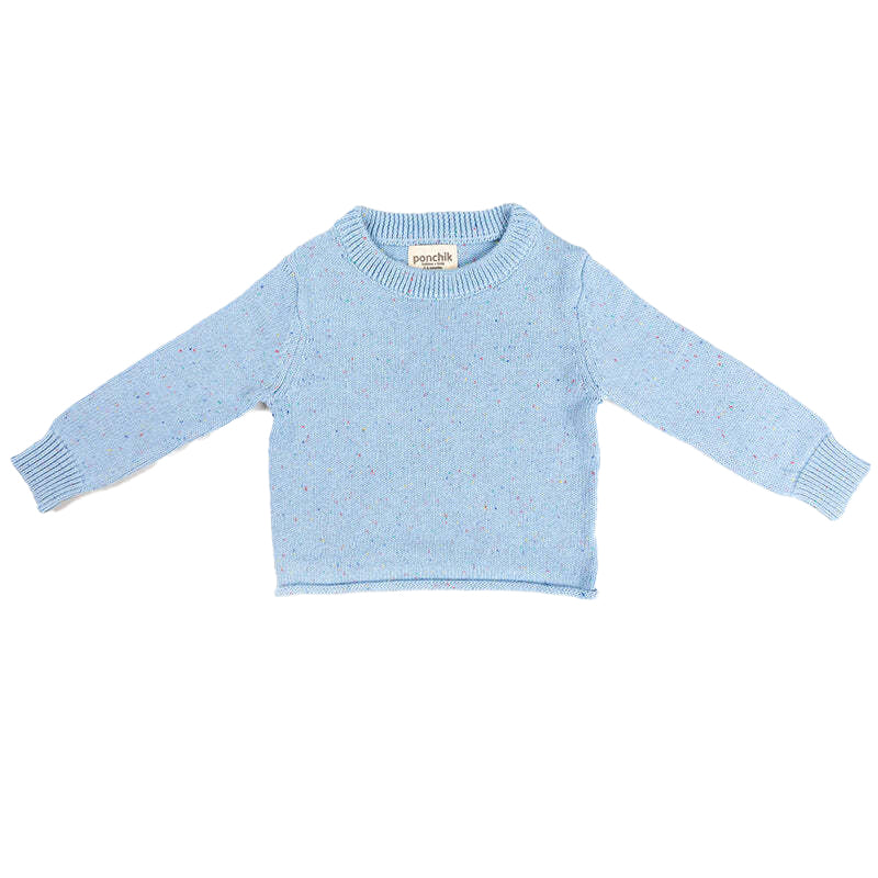 Ponchik Baby/Toddler Cotton Jumper Mist Speckle Knit - Size 12-18m