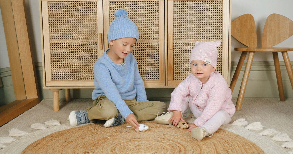 Ponchik Baby/Toddler Cotton Jumper Mist Speckle Knit - Size 12-18m