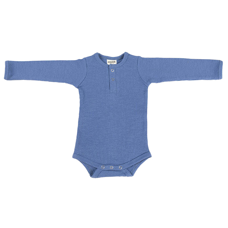 Ponchik Baby/Toddler Cotton Bodysuit Ribbon Rib - Size 6-12m