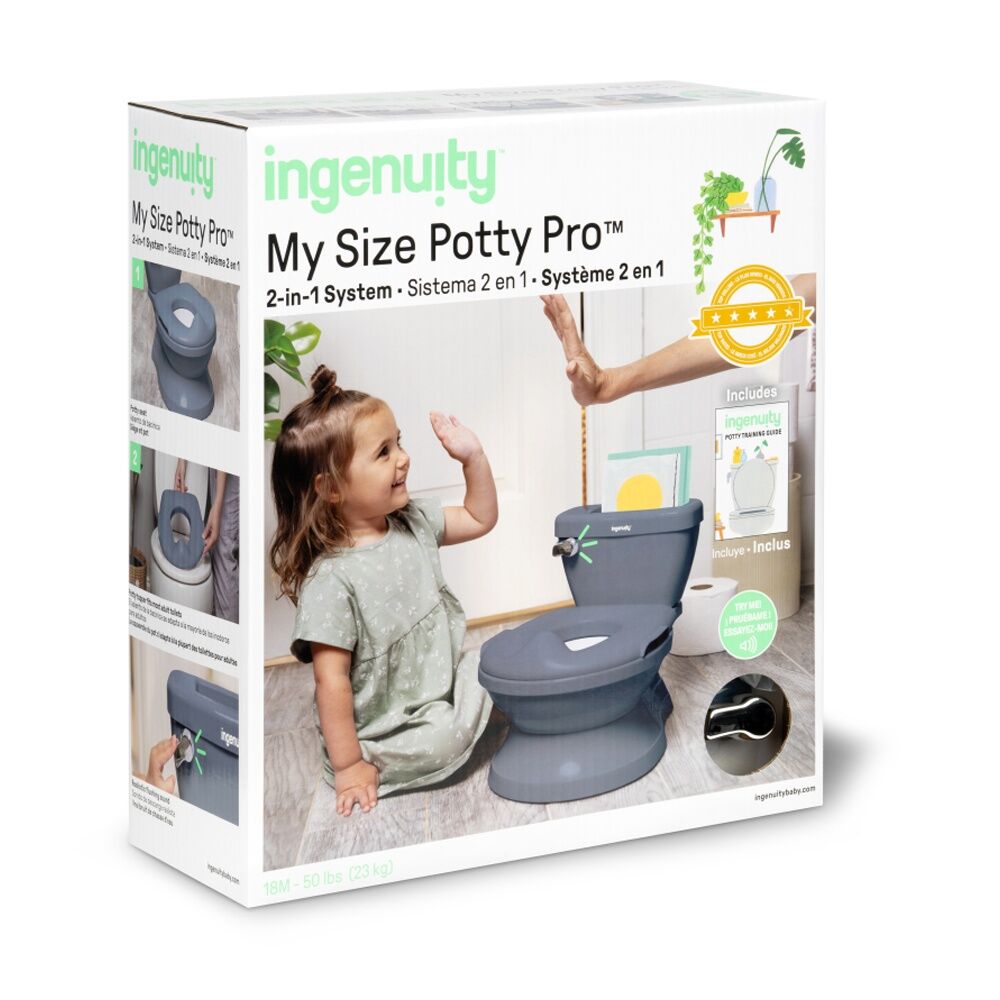 Ingenuity My Size Potty Pro Toddler Toilet Training 18m+ White