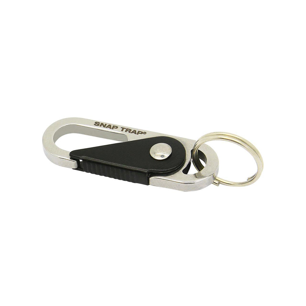 2PK Connect Stainless Steel Carabiner Snaptrap Micro Key Holder 14cm