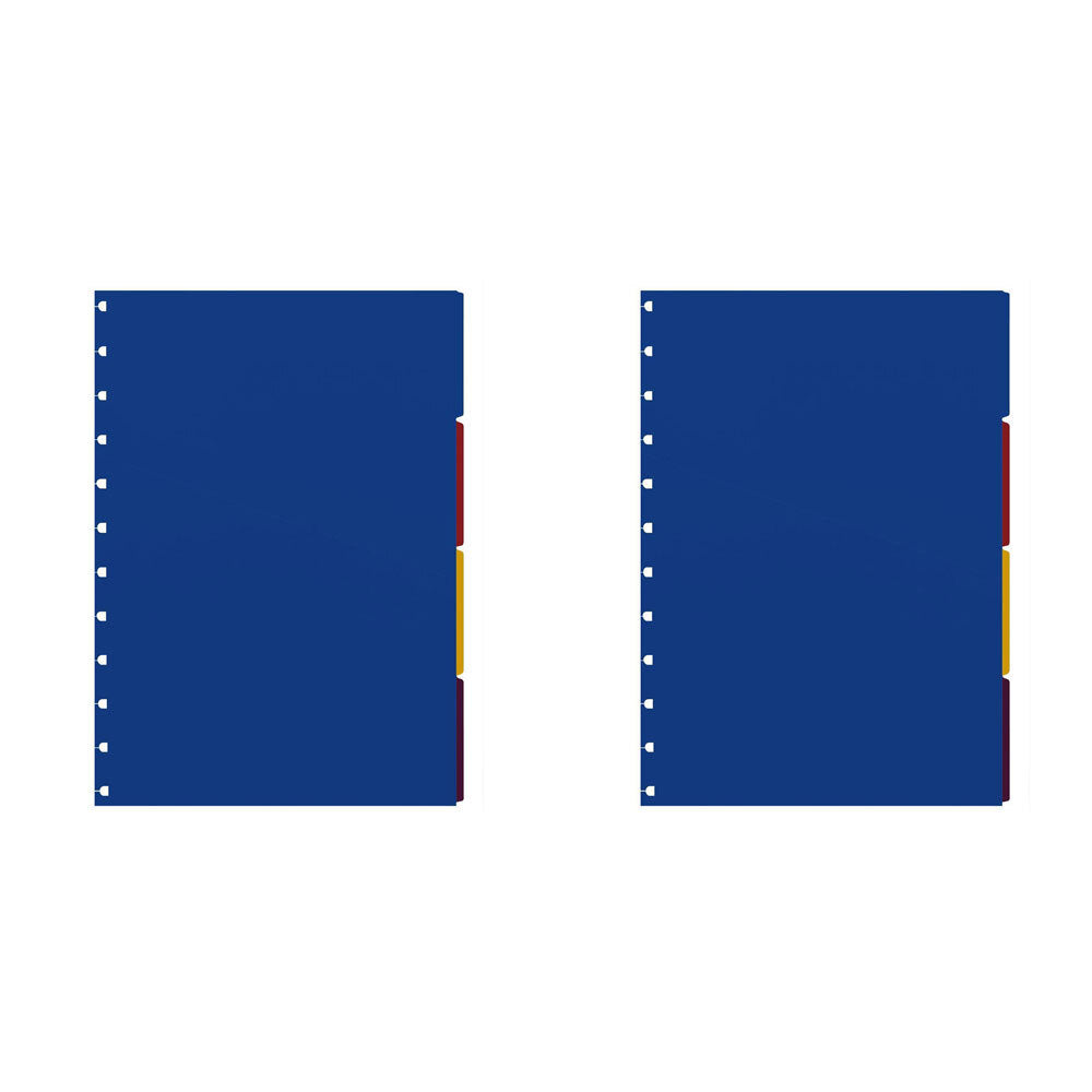 2x 4pc Filofax A4 Notebook Colour Index/Indices Divider Tab Set