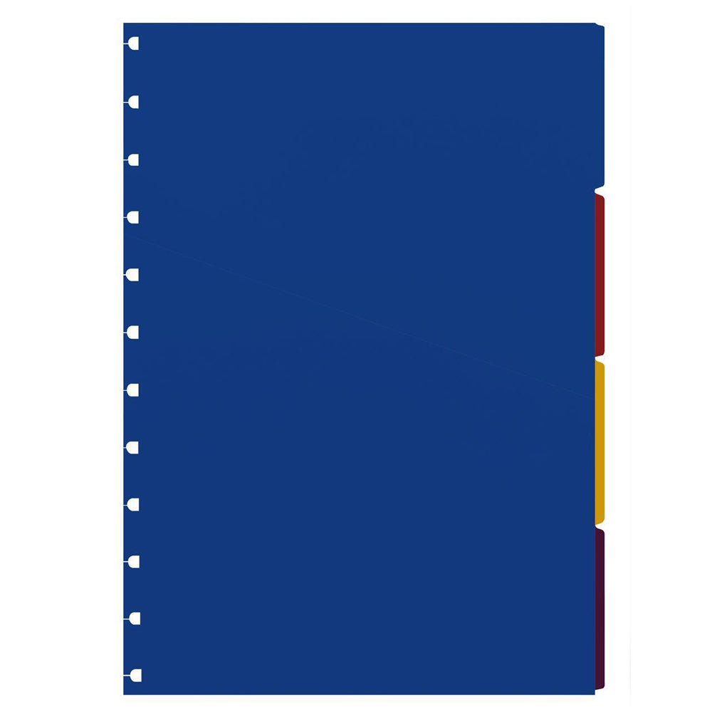 2x 4pc Filofax A4 Notebook Colour Index/Indices Divider Tab Set