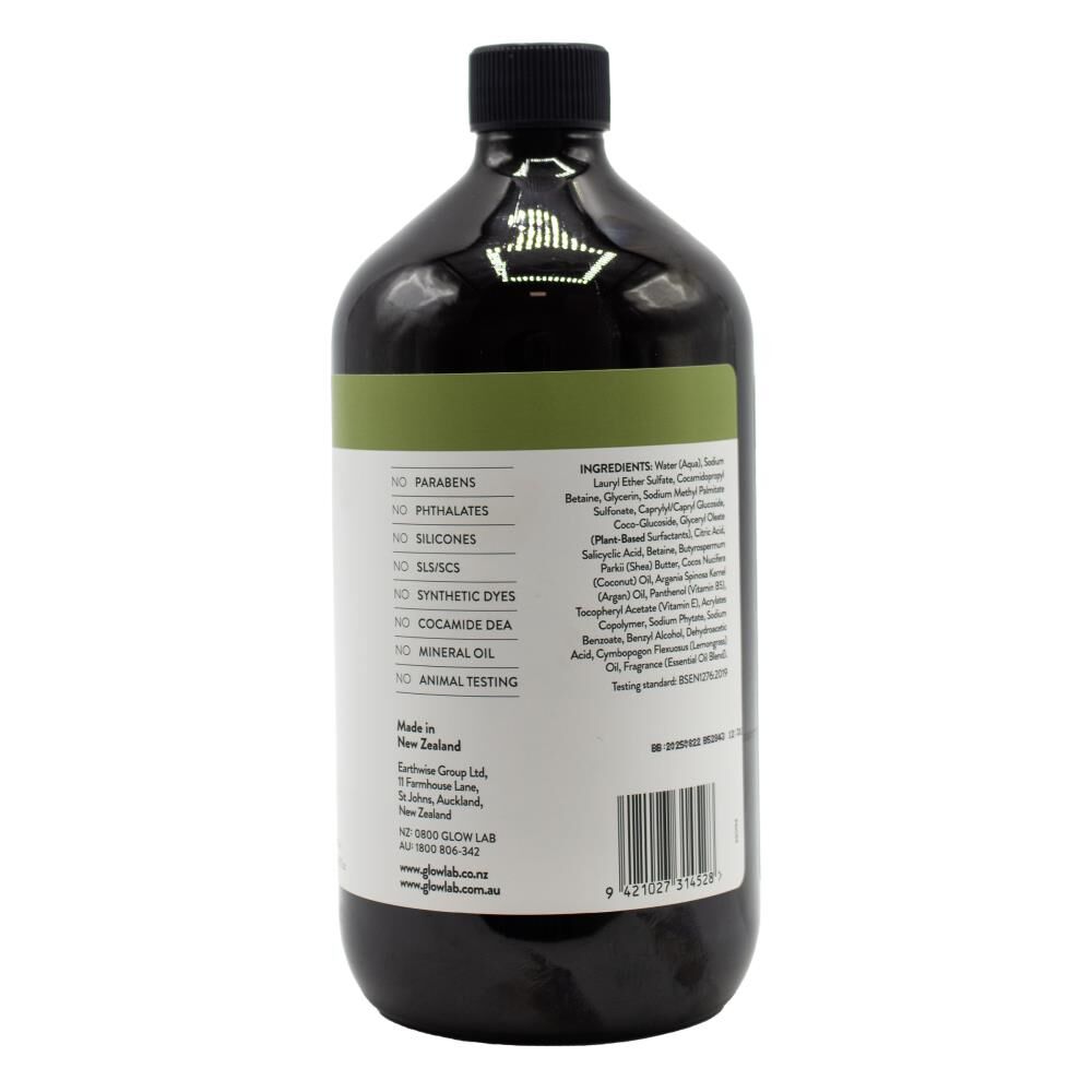 12PK Glow Lab 900ml Antibacterial Handwash Refill w/ Lemongrass & Vetiver