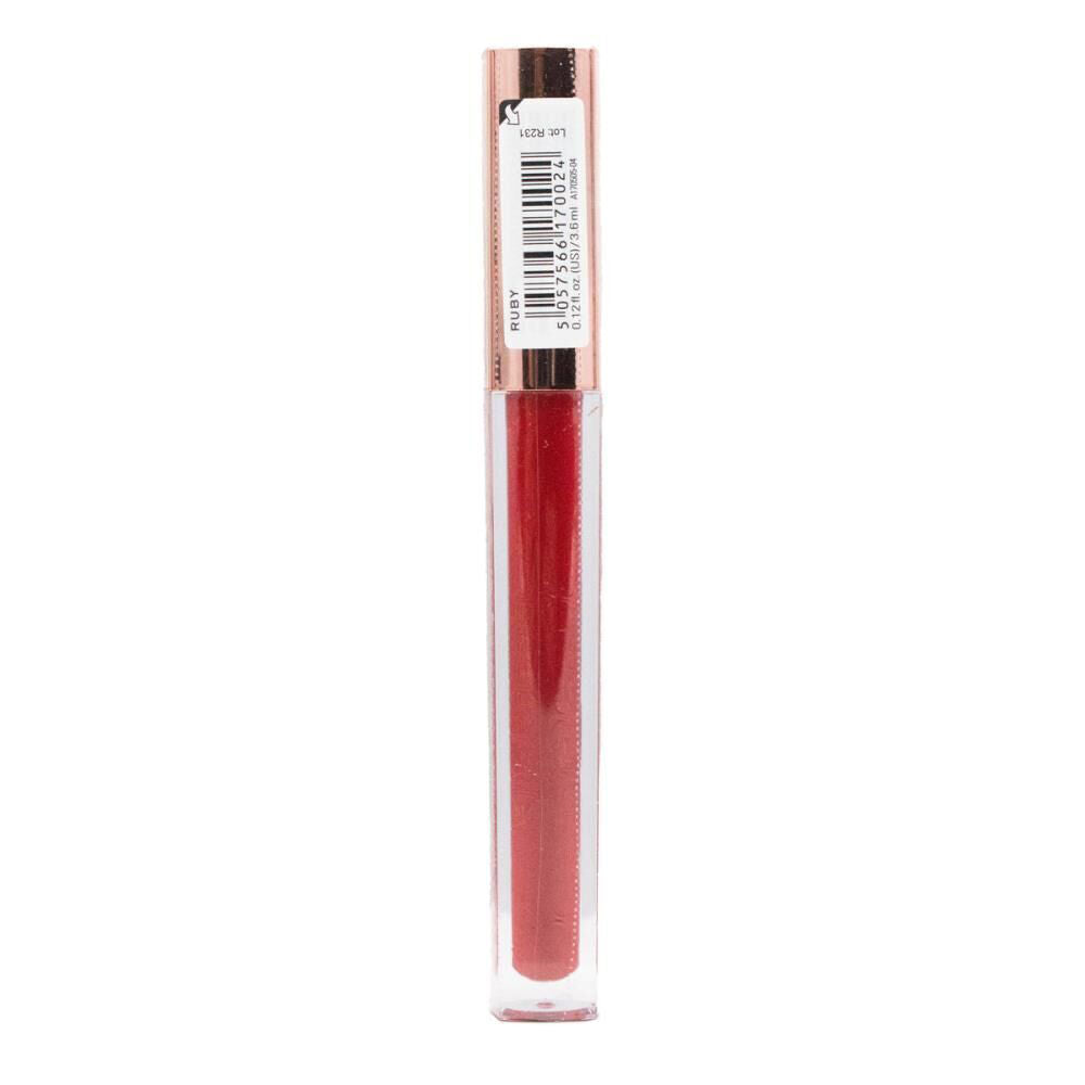 3PK Revolution Beauty Liquid Lip Gloss Colour 3.6ml Vinyl Ruby Red Makeup