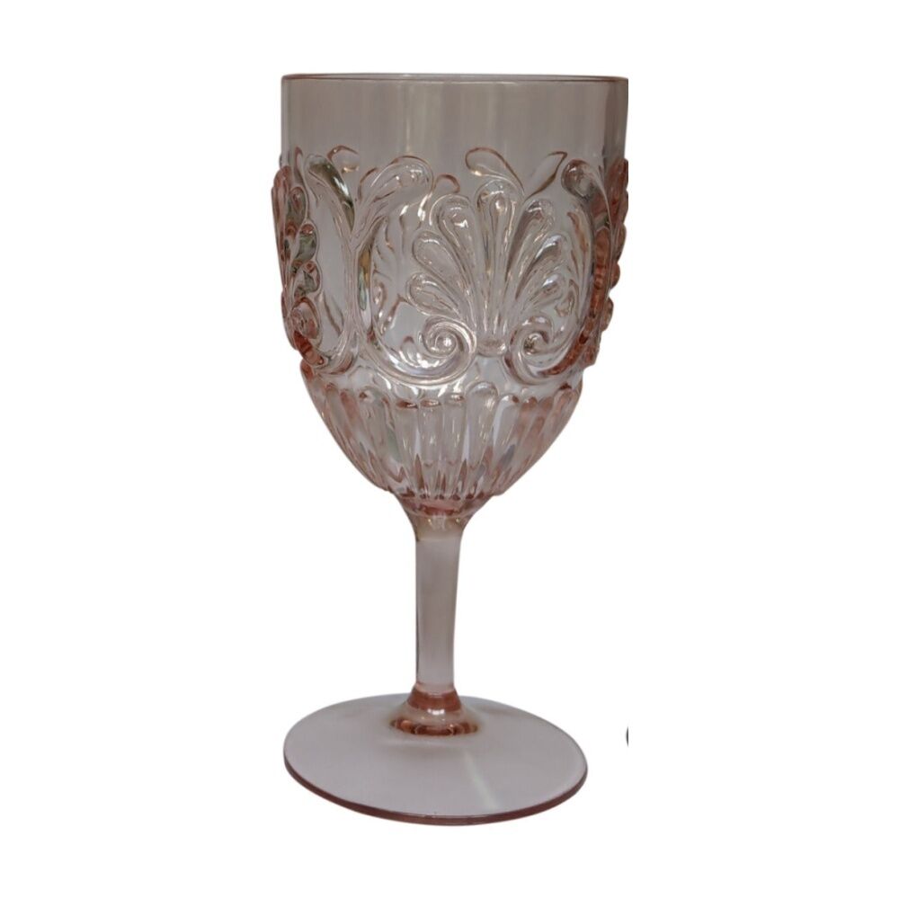 6PK SS Collective Blush Scallop Design Acrylic Wine Glass Drinkware 443ml