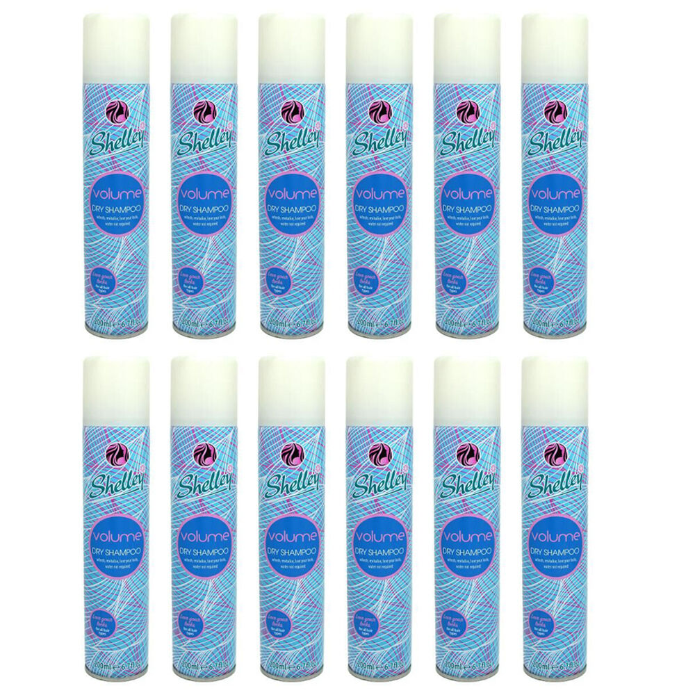 12PK Shelley Instant Refresh Dry Shampoo Spray Volume For All Hair Types 200ml