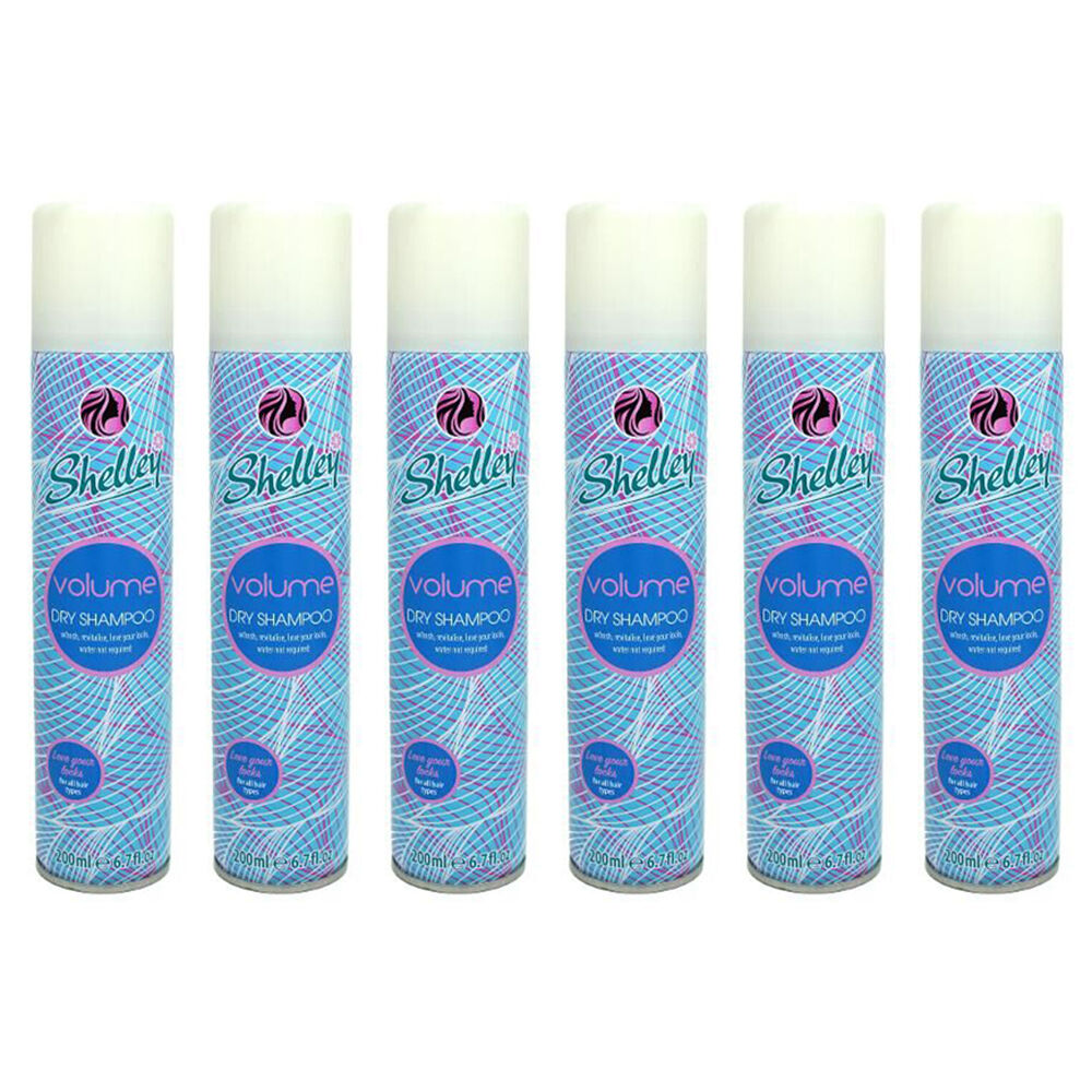 6PK Shelley Instant Refresh Dry Shampoo Spray Volume For All Hair Types 200ml