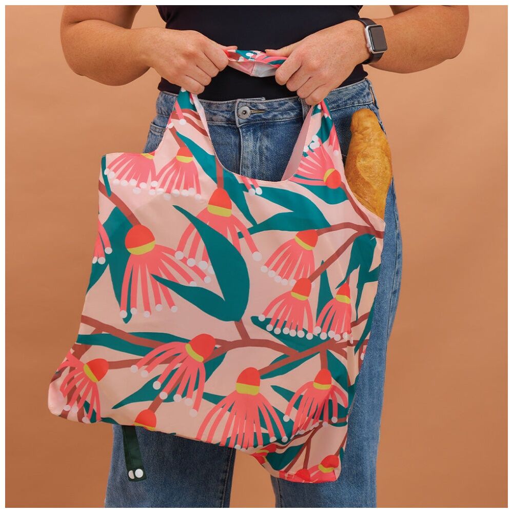 2PK Annabel Trends Reusable 20kg Capacity Shopping Tote Bag 50x42cm Blossom Branches