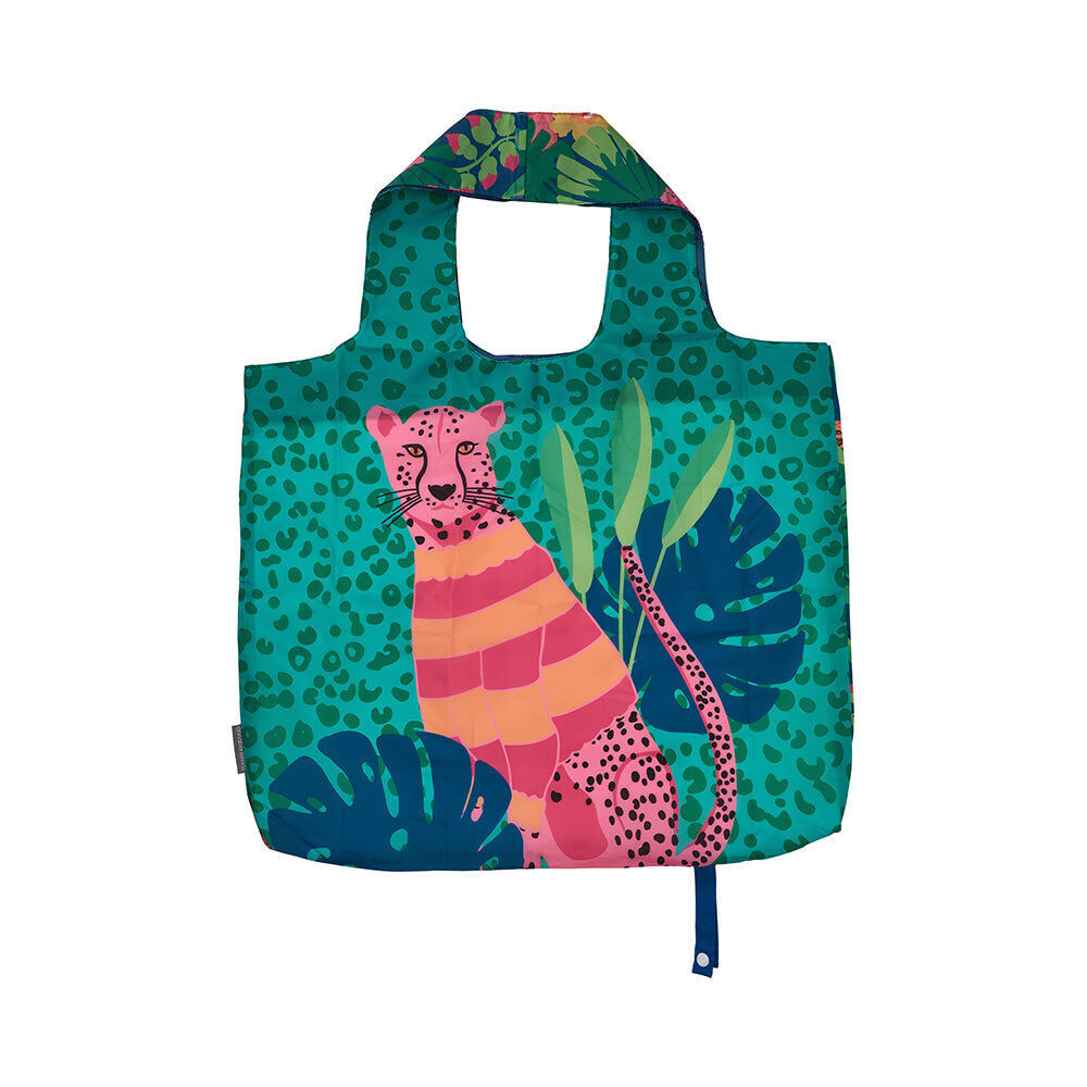 4PK Annabel Trends Reusable Shopping Tote Grocery Bag 50x42cm Cheetah