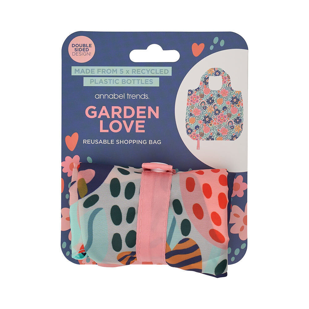 4PK Annabel Trends Reusable Shopping Tote Grocery Bag 50x42cm Garden Love