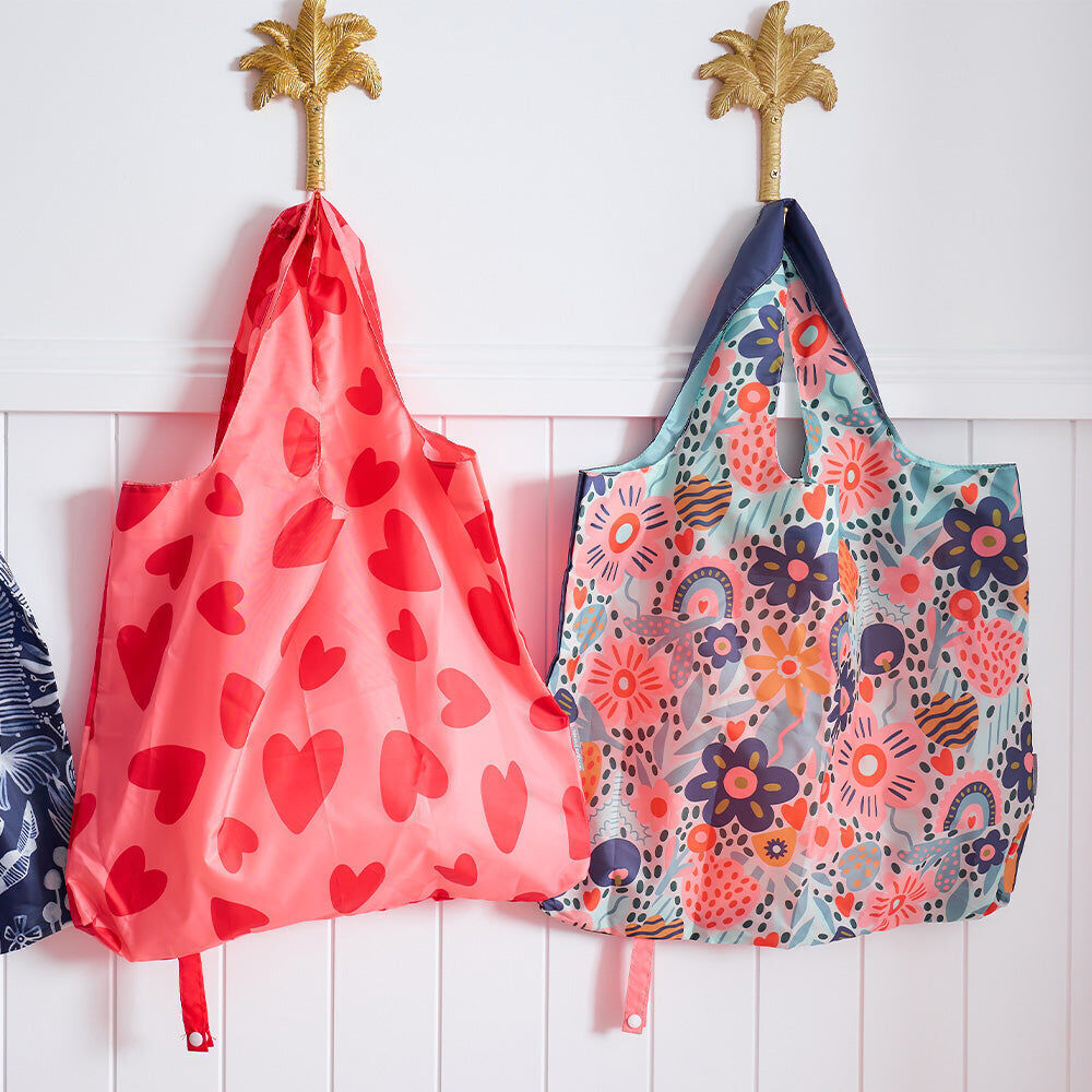4PK Annabel Trends Reusable Shopping Tote Grocery Bag 50x42cm Garden Love