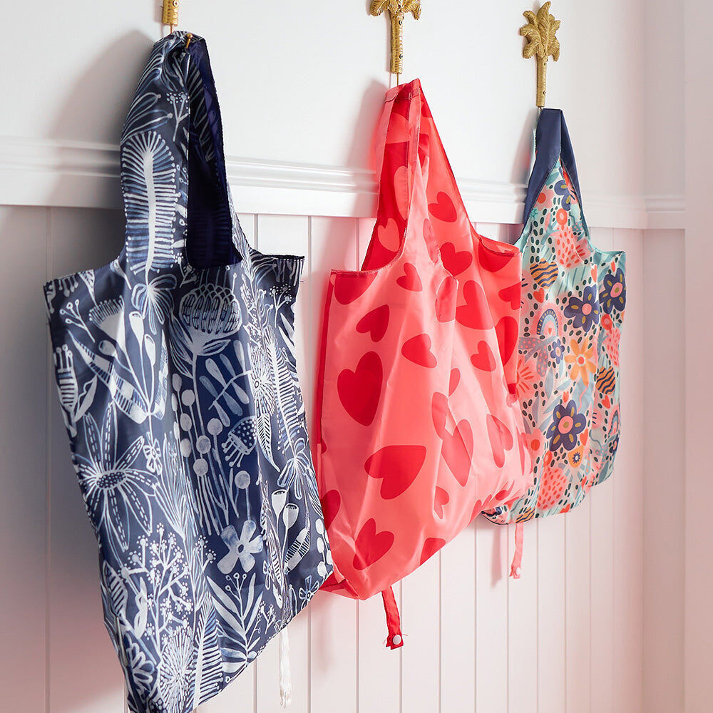 4PK Annabel Trends Reusable Shopping Tote Grocery Bag 50x42cm Garden Love