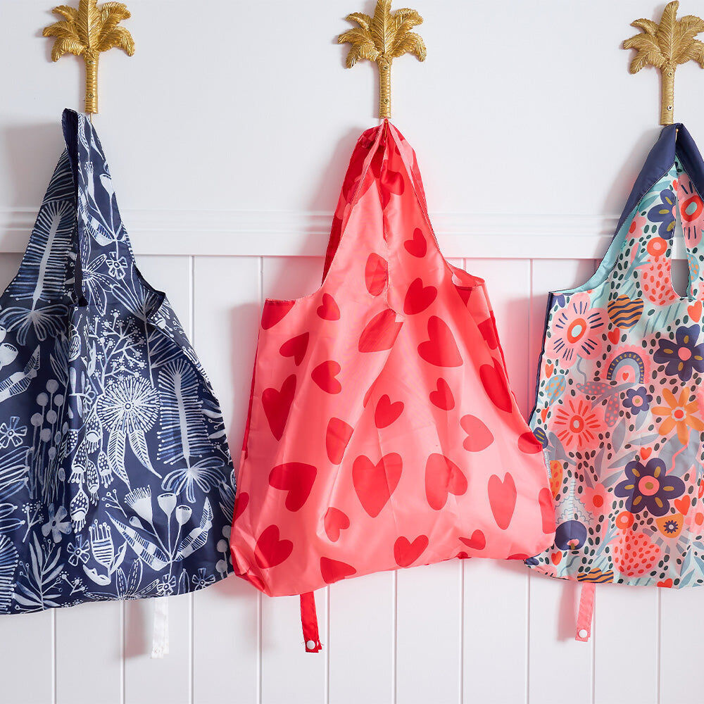 4PK Annabel Trends Reusable Shopping Tote Grocery Bag 50x42cm Garden Love
