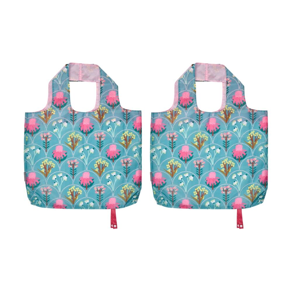 2PK Annabel Trends Reusable 20kg Capacity Shopping Tote Bag 50x42cm Wildflower
