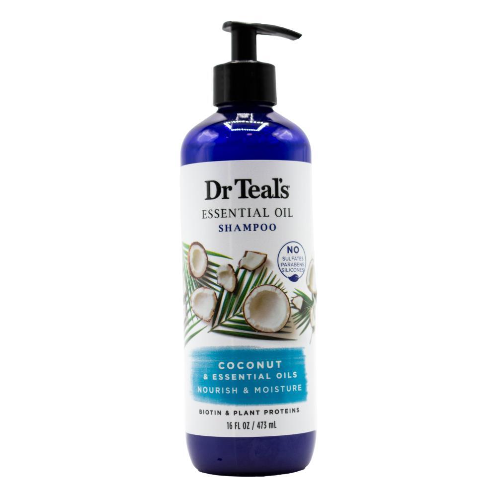 6PK Dr Teals 473ml Shampoo Nourish & Moisture Coconut And Essential Oils