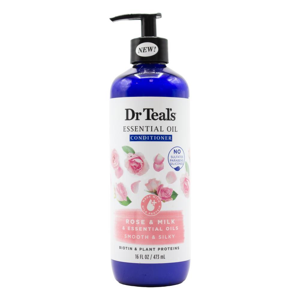 6PK Dr Teals 473ml Conditioner Smooth & Silky Rose Milk Essential Oils