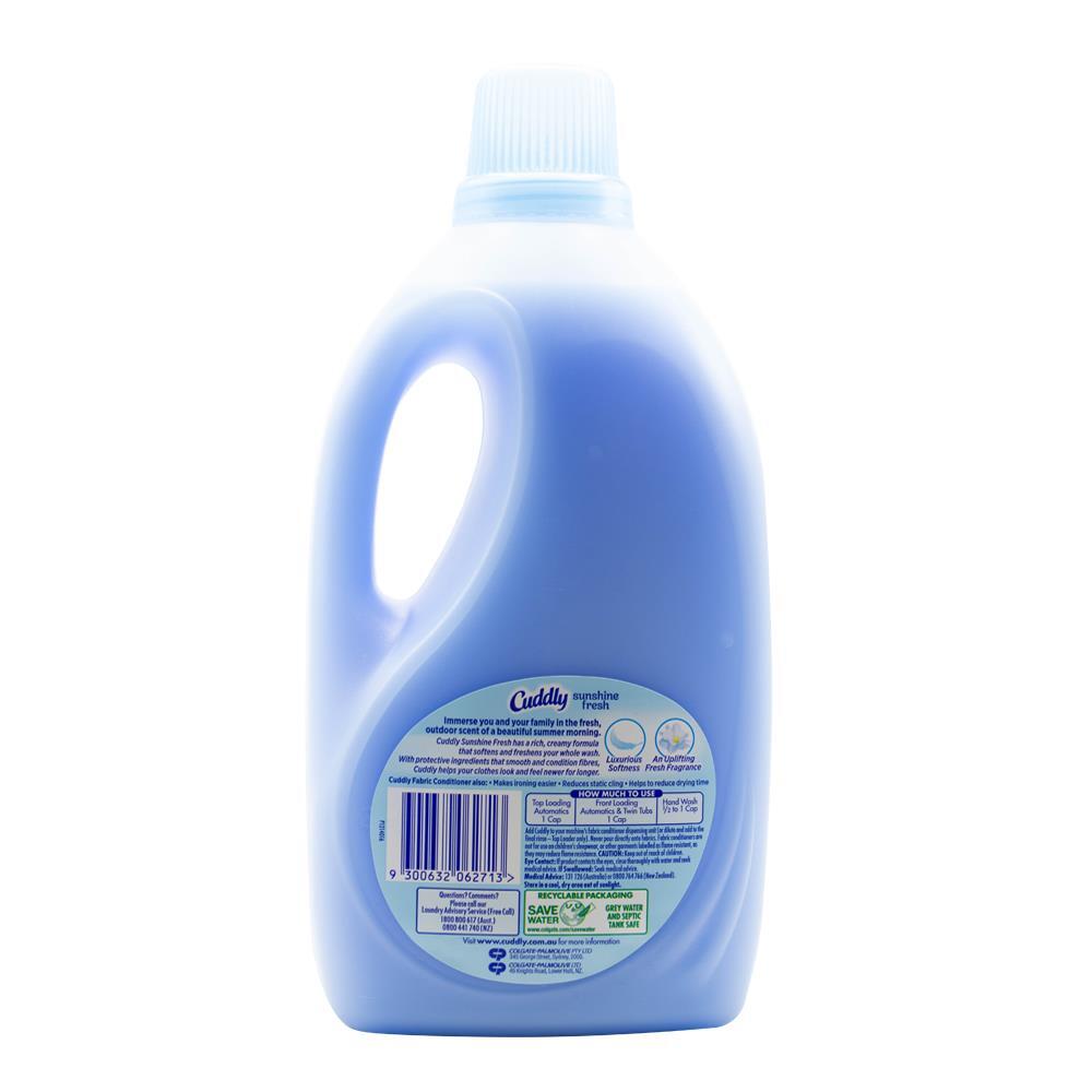6PK Cuddly Fabric Conditioner Sunshine Fresh Ready To Use Gentle Softness 2L