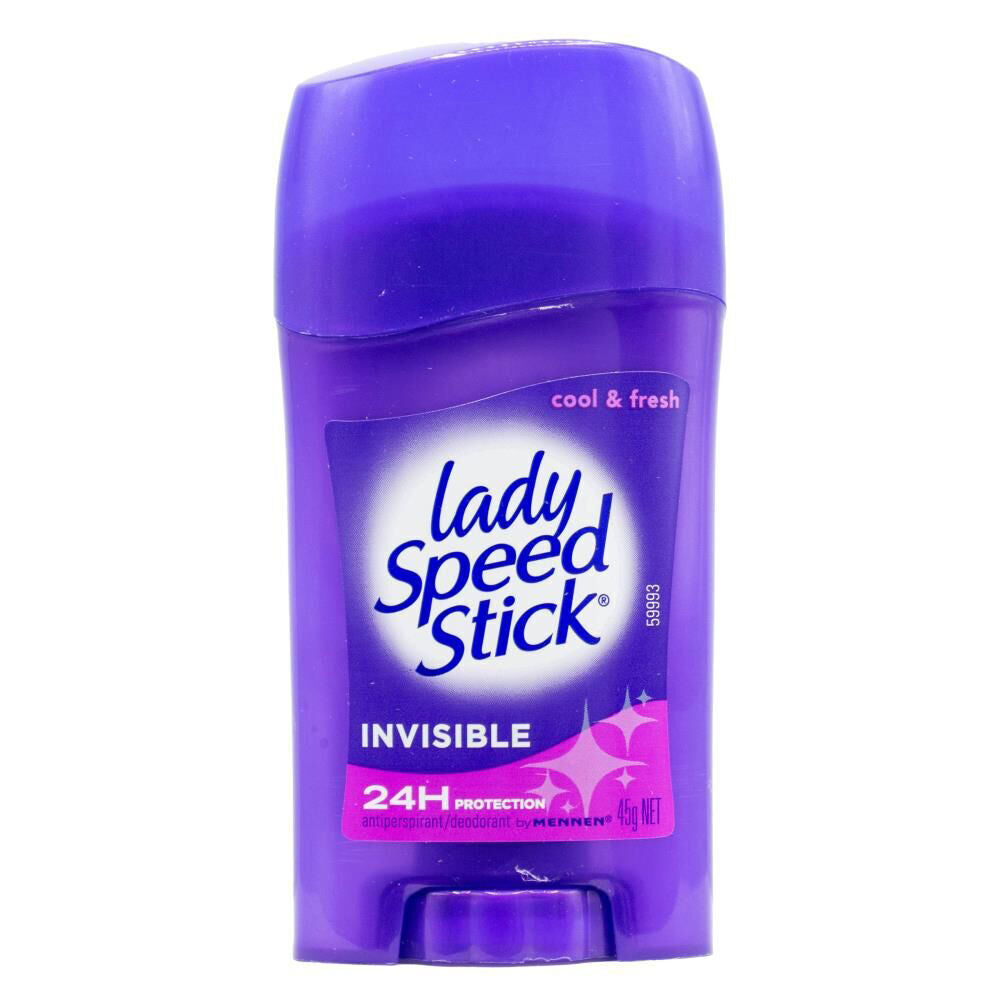 6PK Mennen Invisible Lady Speed Stick Deodorant Cool & Fresh 24H Protection 45g
