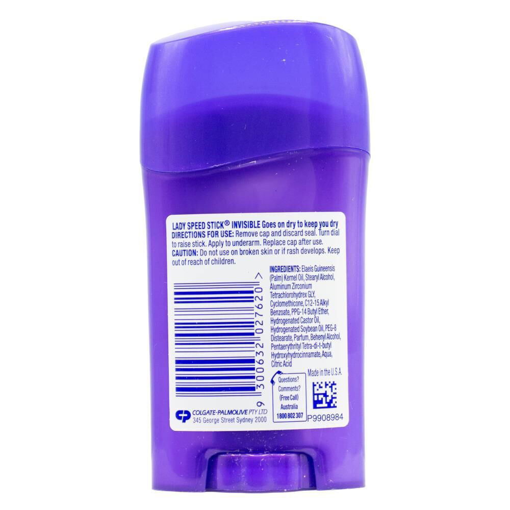 6PK Mennen Invisible Lady Speed Stick Deodorant Cool & Fresh 24H Protection 45g