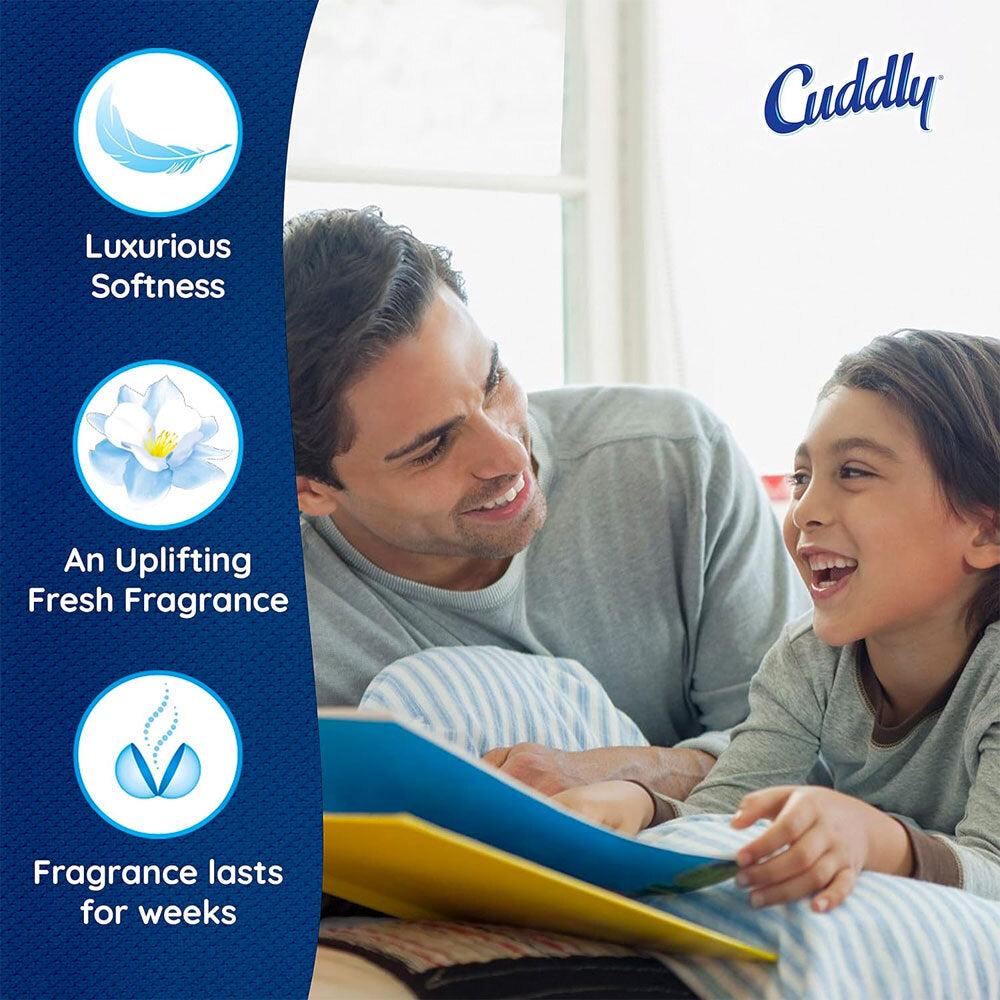 6PK Cuddly Laundry Liquid Fabric Softener Conditioner - Sunshine Fresh 1L