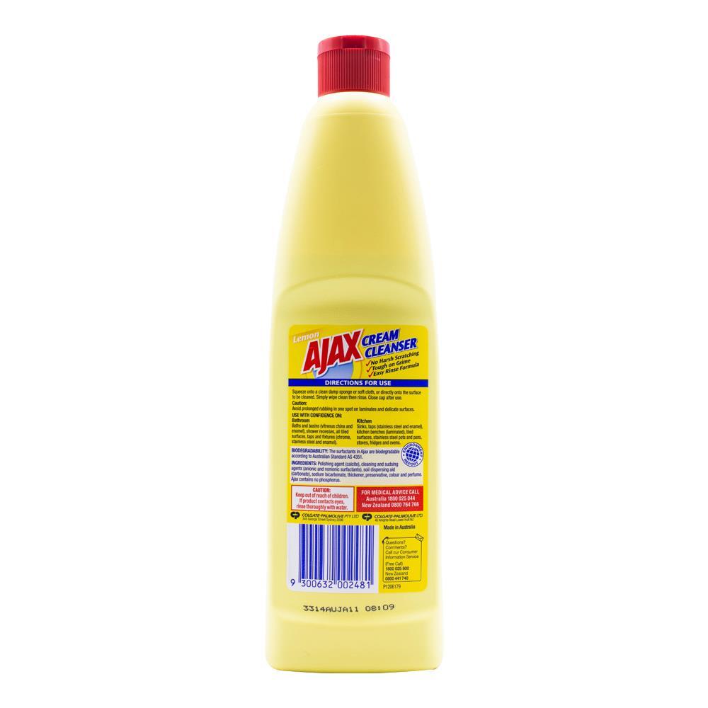 10PK Ajax All Purpose Cream Cleanser 375ml - Lemon Scent