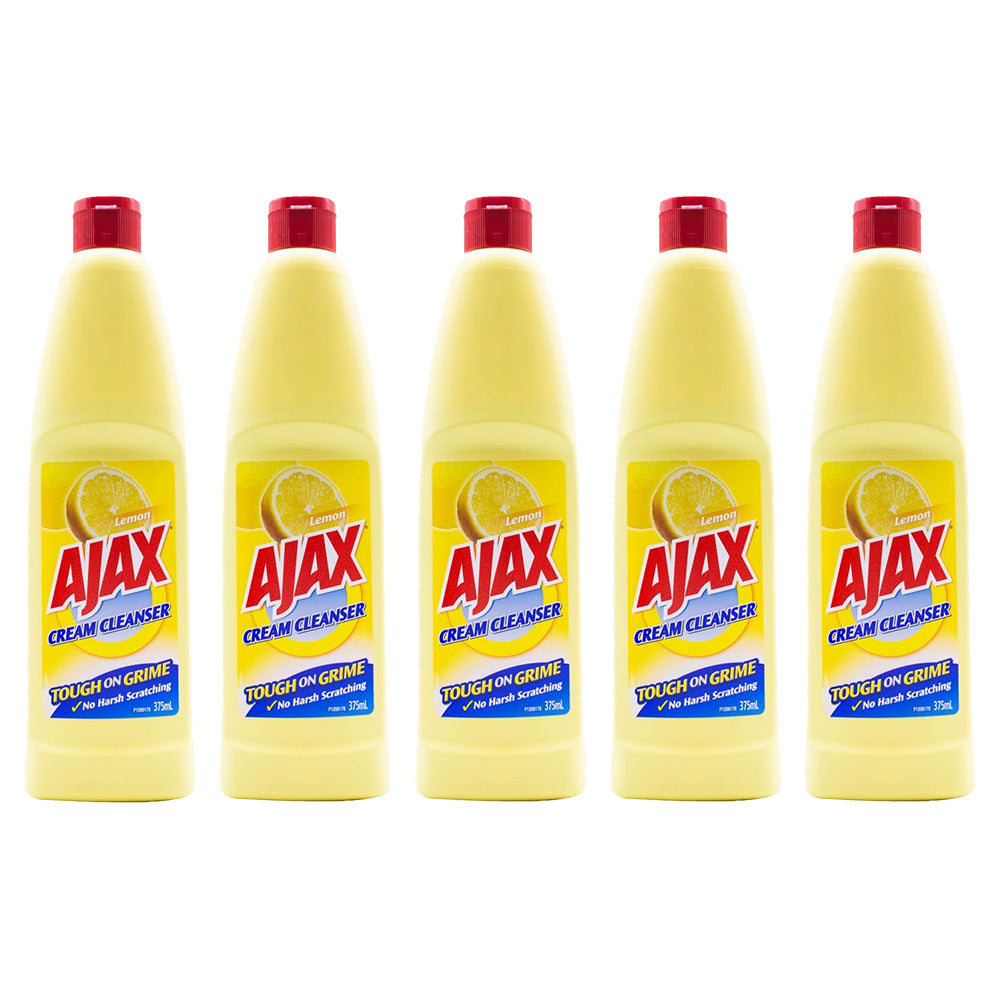 5PK Ajax All Purpose Cream Cleanser 375ml - Lemon Scent