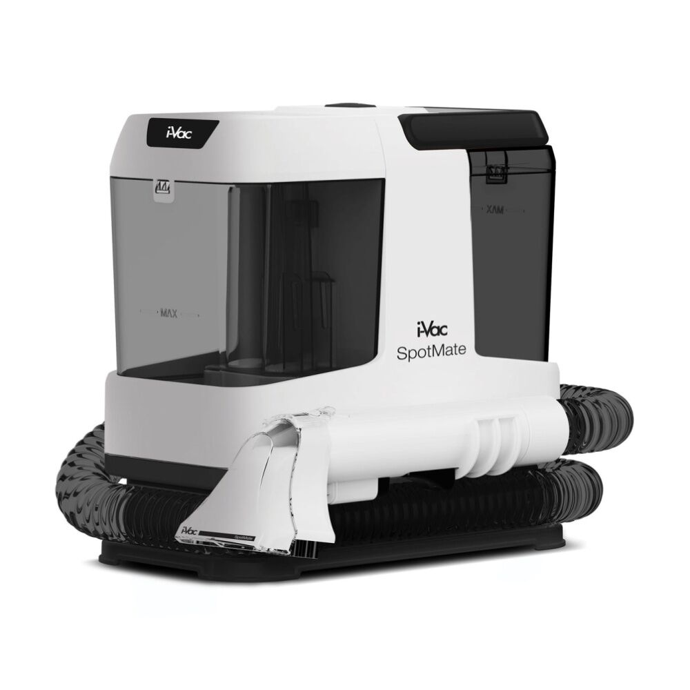 I-Vac SpotMate Spot Cleaner W/ Self-Clean Nozzle & Upholstery Tool White