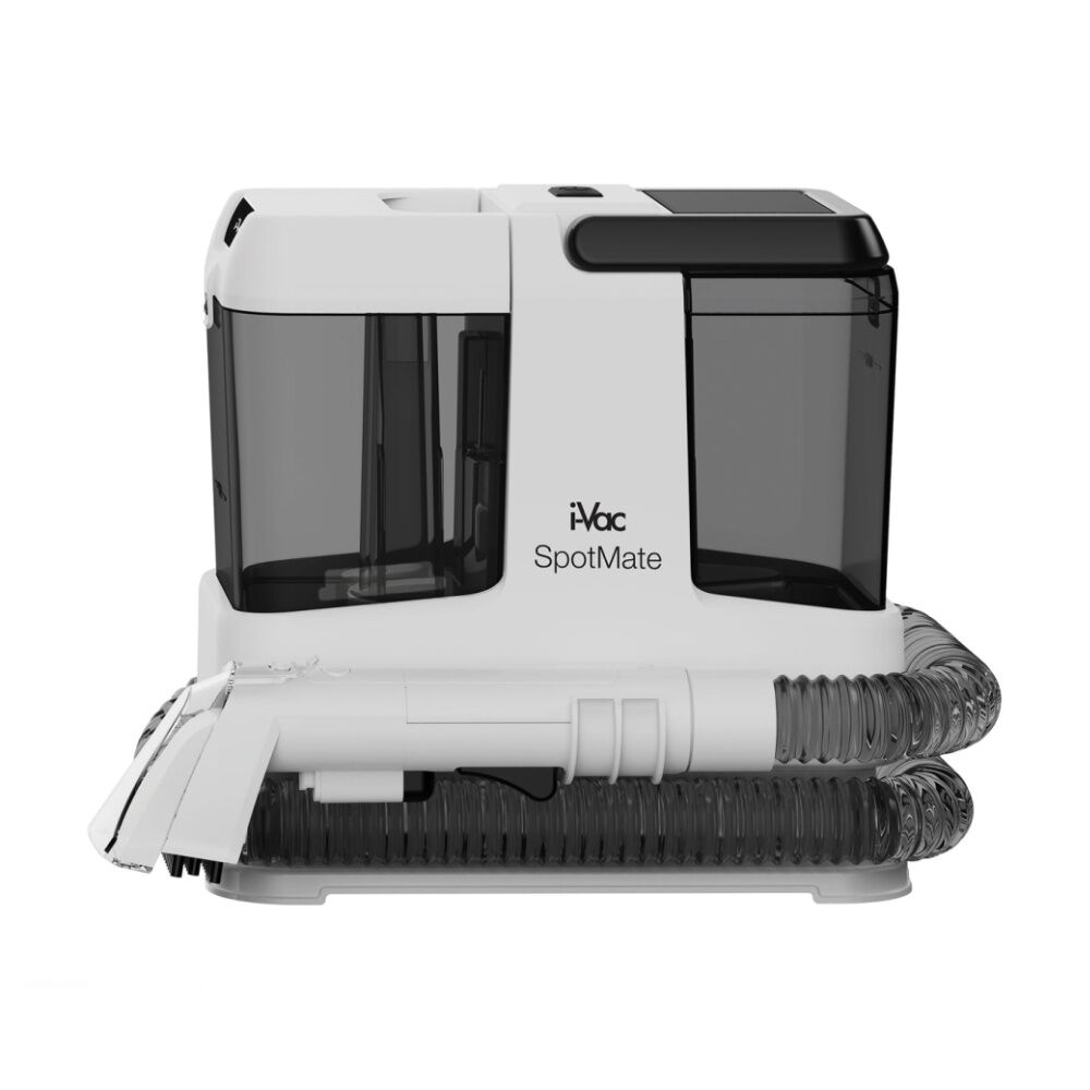 I-Vac SpotMate Spot Cleaner W/ Self-Clean Nozzle & Upholstery Tool White