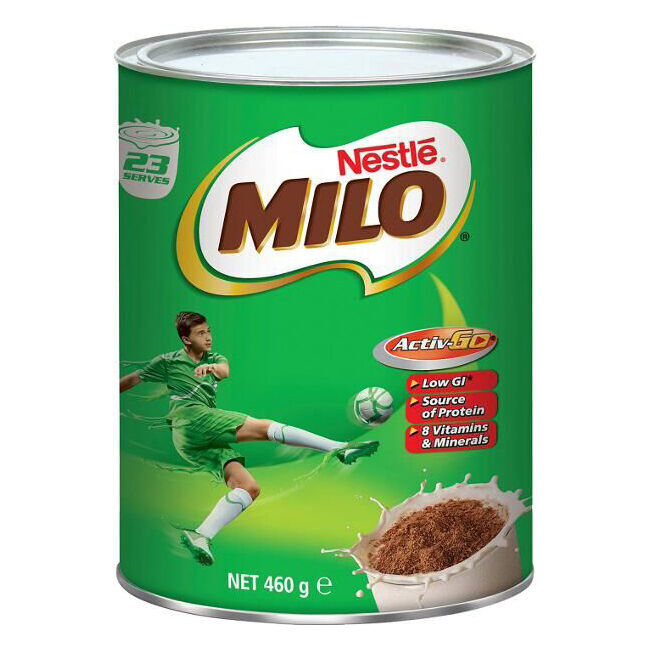 6PK Nestle Milo Tin Can Malted Powdered Chocolate Drink 460g