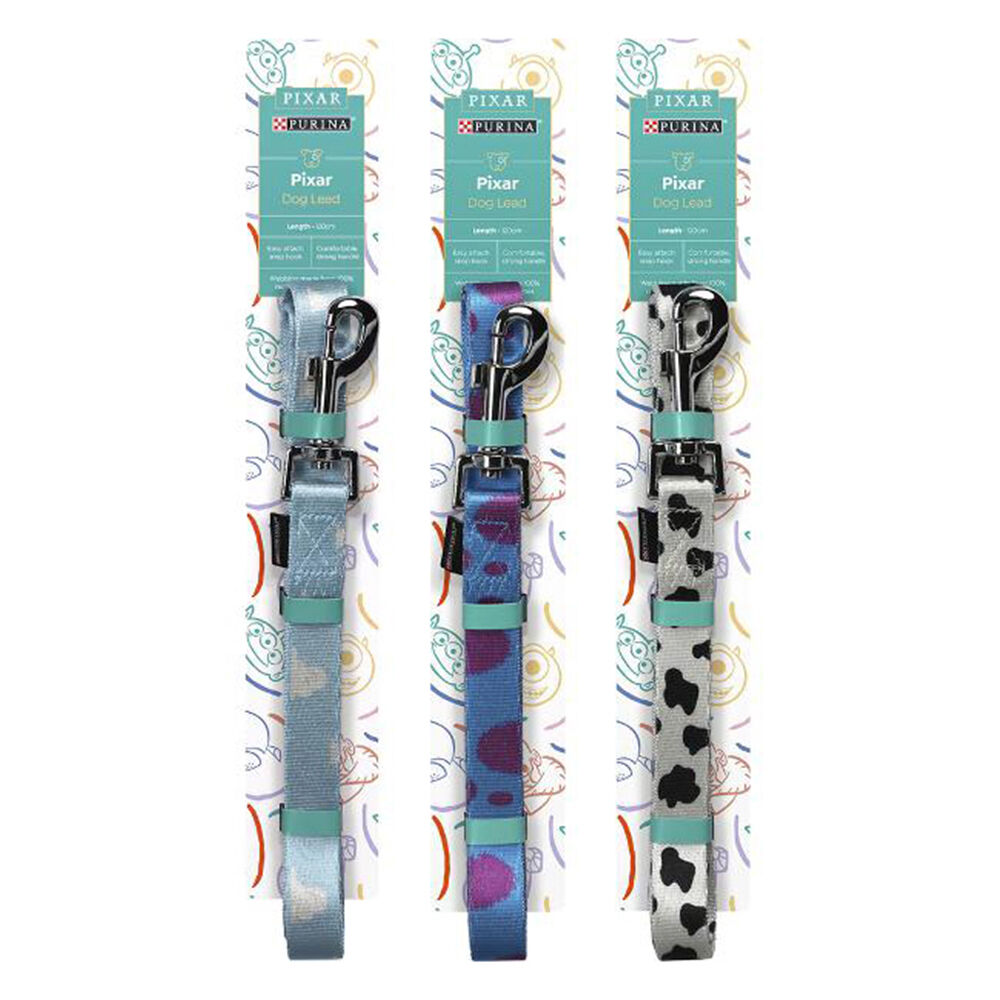 3PK Purina Total Care Pixar Dog Lead Assorted 120cm Walking Leash