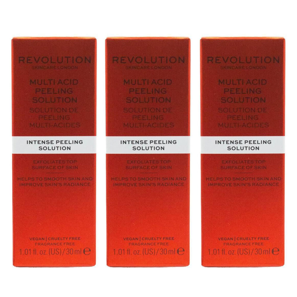 3PK Revolution Skin Multi-Acid Intense Peeling Solution Face Care 30ml